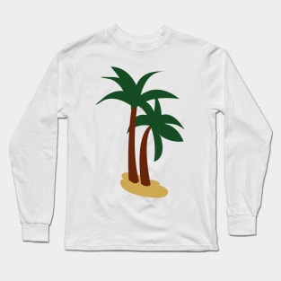 Cartoon Palm trees Long Sleeve T-Shirt